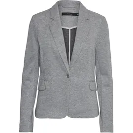 Vero Moda Damen Jersey Blazer Sakko Julia leichte Stoffjacke 10154123 Dark Grey Melange 34