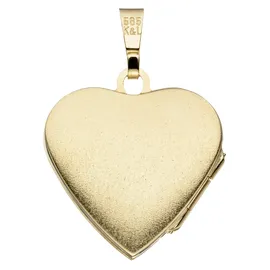 Jobo Medaillon Herz Gelbgold 585