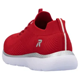 rieker sport Slip-On Sneaker, Slipper, Freizeitschuh, Schlupfschuh mit Elastik-Einstieg, rot,