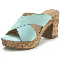 LASCANA Pantolette Damen Blau/Türkis 41