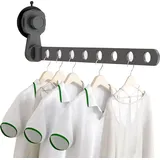 Verstellbarer W?schest?nder mit Saugnapf, Ausziehbarer Kleiderlš1fter aus Aluminium, W?schetrockner Wand, W?schest?nder Badewanne, Balkon W?sches...