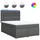 vidaXL Boxspringbett 140 x 200 cm Dunkelgrau