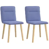 vidaXL Esszimmerstühle 2 Stk. Jeansblau Stoff
