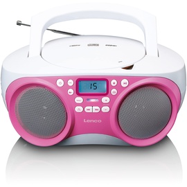 Lenco SCD-301 Portable Radio/CD player - Rosa