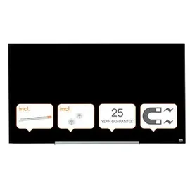 NOBO Glastafel Diamond 126 x 71 cm Schwarz