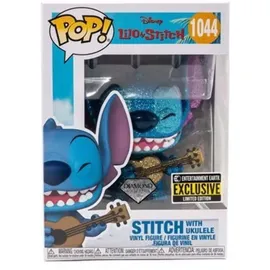 Pop Lilo & Stitch Stitch with Ukulele Diamond Glitter Vinyl Figure - Entertainment Earth Exclusive