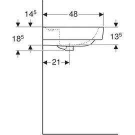 Geberit Renova Plan Waschtisch 60 x 48 cm 501637008