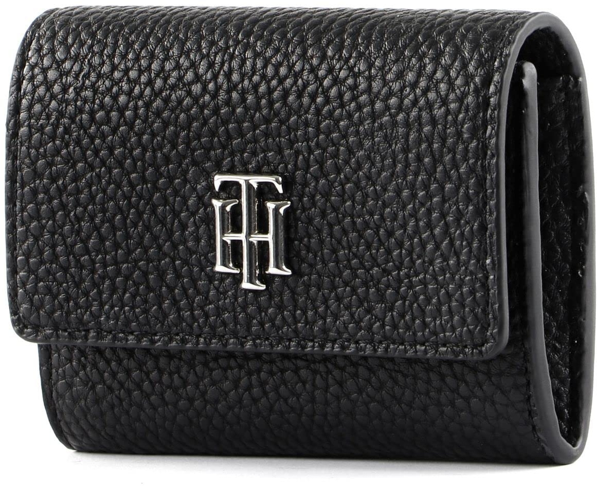 Tommy Hilfiger Damen Th Element Cc Halter mit Reißverschluss Reisezubehör-Bi-Fold-Brieftasche, Schwarz,13.70 cm x 10.50 cm x 3.60 cm - OS