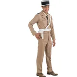 Krause & Sohn Polizei Kostüm Gendarme De Saint-Tropez mit Hut für Herren Gr. M-XXL beige Fasching Karneval Mottoparty (XXL)