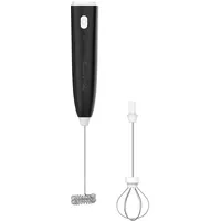 Rosenstein & Söhne Hand Milchaufschäumer: 2in1-Akku-Milchaufschäumer, 800 mAh, 3 Geschwindigkeiten; 2 Aufsätze (elektrisch, mit Akkus)