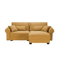 Sofa.de Ecksofa beidseitig montierbar Angelina klein ¦ gelb ¦ Maße (cm): B: 255 H: 92 T: 185