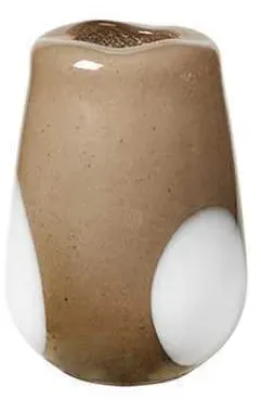 Broste Copenhagen - Broste Copenhagen Vase 'Ada Dot' Simply Taupe Warm Grey