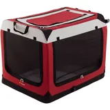 Ferplast Hunde Transportbox, Faltbare Hundehütte, wasserabweisend, tragbar, transportabel, Metallrahmen, Griffen, Taschen, Größe XL, 81 x 58 x h 58 cm.