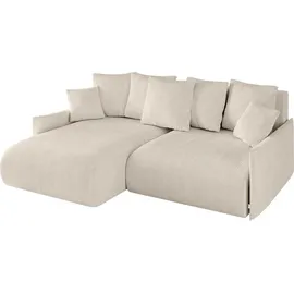 altdecor Ecksofa Cord 2-Sitzer Beige