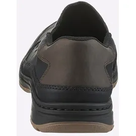 Rieker Slipper in schwarz/schwarz/schwarz/toffee | Gr. 40