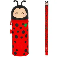 Legami Erasable Gel Pen Ladybug + 2 in 1 Ladybug Mäppchen - Marienkäfer