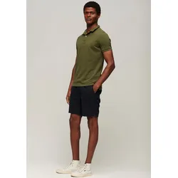 Poloshirt SUPERDRY "CLASSIC PIQUE POLO", Herren, Gr. XXXL, grün (thrift olive marl), Single Jersey, Obermaterial: 100% Baumwolle, meliert, bestickt, modisch, slim fit, Rundhals, Kurzarm, Shirts
