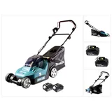 Makita DLM 382 T2 Akku Rasenmäher 36 V ( 2x 18 V ) 38 cm 40 l + 2x Akku 5,0 Ah - ohne Ladegerät