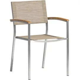 ACAMP Skye Garten-Essgruppe 7-tlg. Tisch Old Java 180 x 90 cm beige/silber