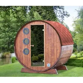 Wolff Finnhaus Saunafass Mini 160 naturbelassen Rot Bausatz zur Selbstmontage