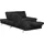 Calia Italia Ecksofa CALIA ITALIA "Toby Wing, L-Form, Multifunktionssofa, bequem und edel", grau (grigio scuro bull), B:288cm H:90cm T:232cm, Leder BULL (100% Leder), Sofas, Sitztiefenverstellung und Armteilfunktion, Füße chrom glänzend