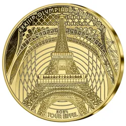 Olympische Spiele 2024: Die 1-Unzen-Gold-Gedenkmünze "Eiffelturm"