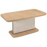 58 aufm Kessel COUCHTISCH höhenverstellbar ausziehbar Cora 110x53x63 Eiche/Sandstein | Gr.: onesize