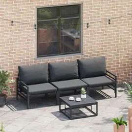 vidaXL Garten-Sofa-Set 3 pcs Anthrazit