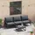 vidaXL Garten-Sofa-Set 3 pcs Anthrazit