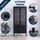 Coemo Vitrine Tokio 80 x 35 x 180 cm Schwarz