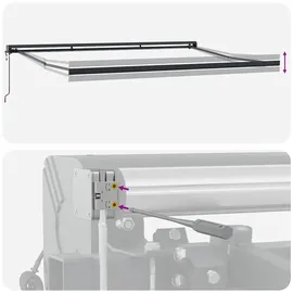 vidaXL Markise 400 x 300 cm schwarz