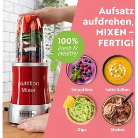 GOURMETmaxx Nutrition Mixer Deluxe rot