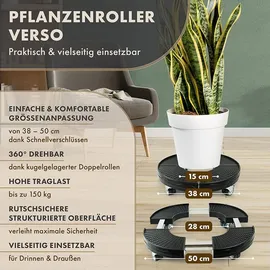 ttl home VERSO Pflanzenroller Ø 38-50 cm schwarz