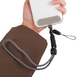 Fycyko kompatibel mit Handy Kette Handykette Universal zum Umhängen mit Kordel Handyband Anti-verloren Handy-Bänder Handgelenkschlaufen kompatibel Allen Smartphones Hülle-Schwarz Weiß