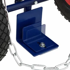 Relaxdays Transportwagen für Gasflaschen 3/5 kg Blau/Rot/Schwarz