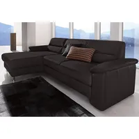 sit&more Ecksofa »Ascara L-Form« inklusive Boxspring/Federkern-Polsterung, wahlweise mit Bettfunktion schwarz