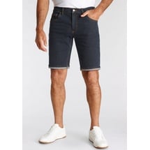 Arizona Jeansshorts, gerader Schnitt, knieumspielende Länge, niedrige Leibhöhe, blau