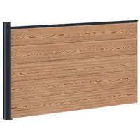 vidaXL Zaunlatte 1 x 1 x 1 m Braun/Aluminium
