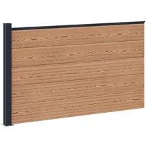 vidaXL Zaunlatte 1 x 1 x 1 m Braun/Aluminium