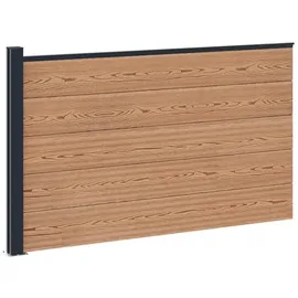 vidaXL Zaunlatte 1 x 1 x 1 m Braun/Aluminium