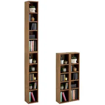 CARO-Möbel CD-Regal 20 x 17 x 186 cm Braun
