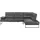 HIMOLLA Ecksofa 9360 ¦ schwarz ¦ Maße (cm): B: 272 H: 93 T: 215.0