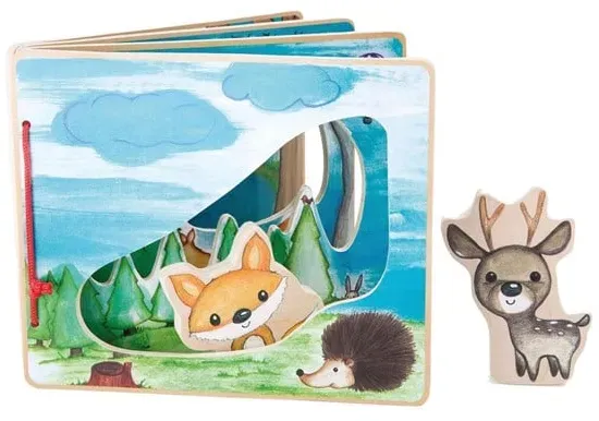 - Wooden Picture Book Forest with 2 Pla