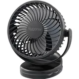 Sygonix Akku-Ventilator 4 cm Bodenventilator Schwarz