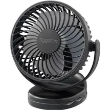 Sygonix Akku-Ventilator 4 cm Bodenventilator Schwarz