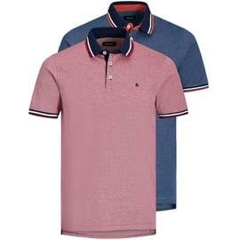 JACK & JONES Paulos 2 Units Kurzarm-poloshirt Bright Cobalt / Pack 1 Bright Cobalt / 1 White L