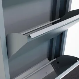 VCM ebuy24 Pisa Schuhschrank mit 4 Klappen/Türen