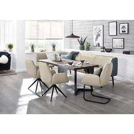 W.Schillig Freischwinger "ole", Gestell in schwarz pulverbeschichtet), grau