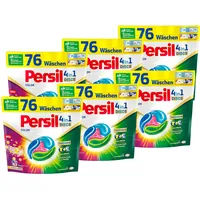 Persil 4in1 Color DISCS 456 WL (6 x 76 Waschladungen), Waschmittel mit Tiefenrein Technologie, Colorwaschmittel für reine Wäsche und hygienische Frische für die Maschine