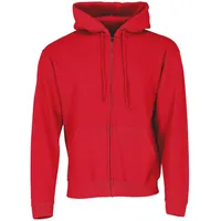 FRUIT OF THE LOOM CLASSIC HOODED SWEAT JACKET Herren Sweatjacke mit doppelter Kapuze, rot, XL